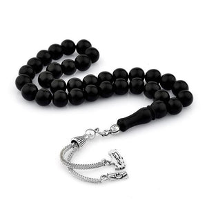Rosary made of lignite stone decorated with Ataturks signature