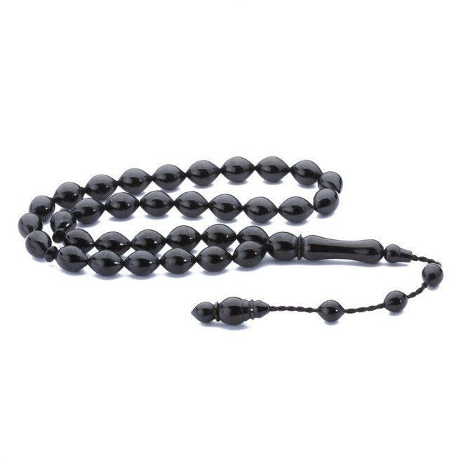 beautifully crafted rosary made of lignite stone