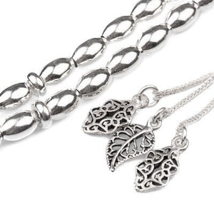 925 Silver Rosary with a triple tassel