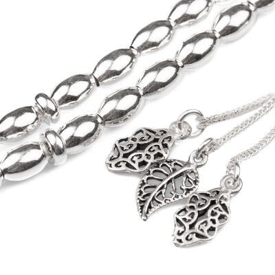 925 Silver Rosary with a triple tassel
