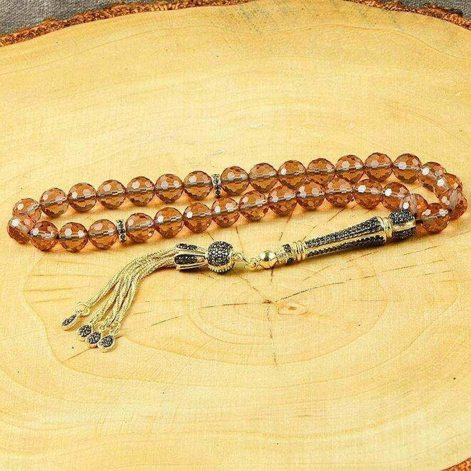 Color-changing Zaltite (Sultan) stone rosary with spherical beads