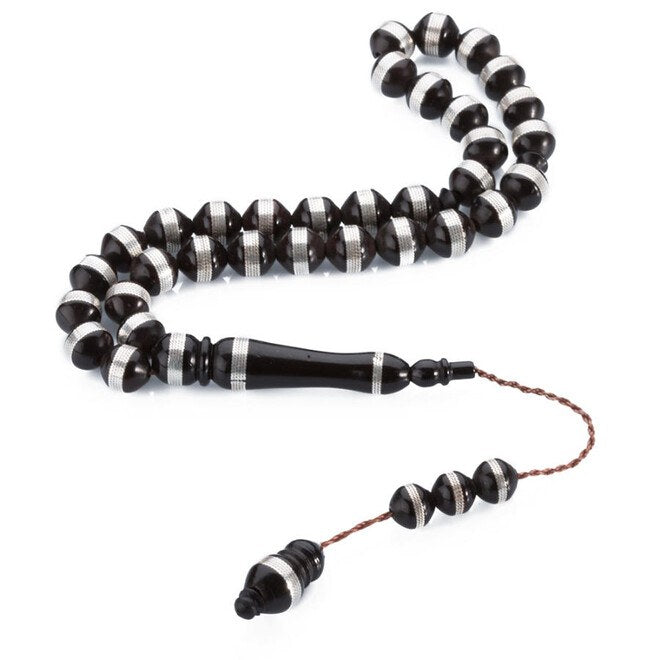 Rosary made of Kuka with silver-wrapped beads