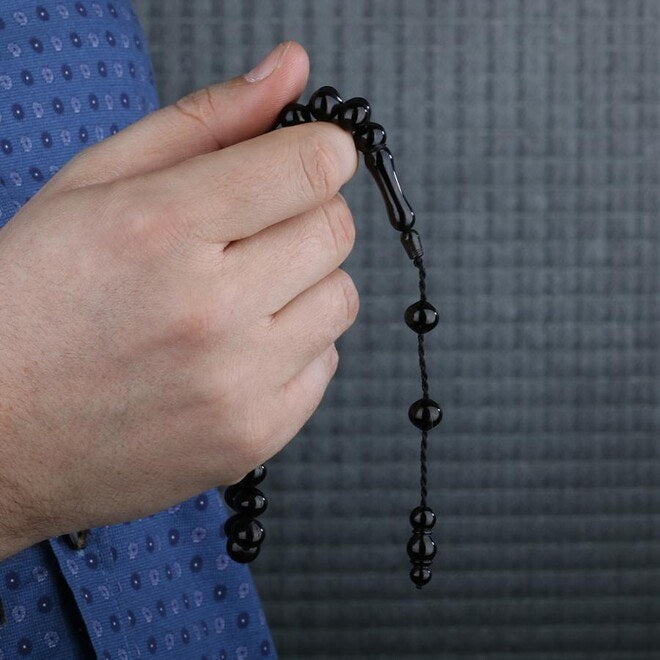 Lignite Stone black rosary