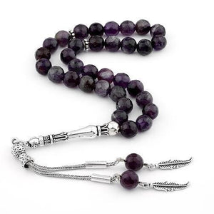 Rosary made of amethyst stone with Facet cut beads