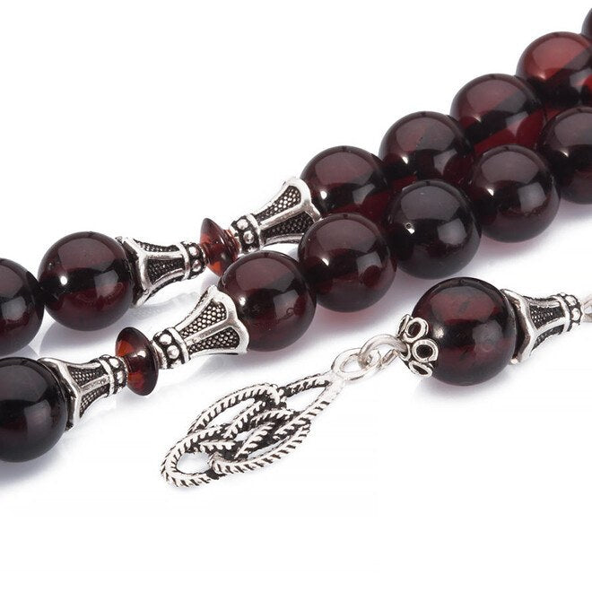 Rosary made of fiery amber with royal tassel