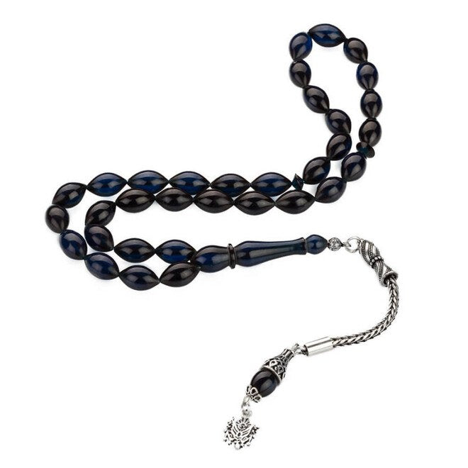 Rosary made of pressed amber with Ottoman Coat decorated tassel