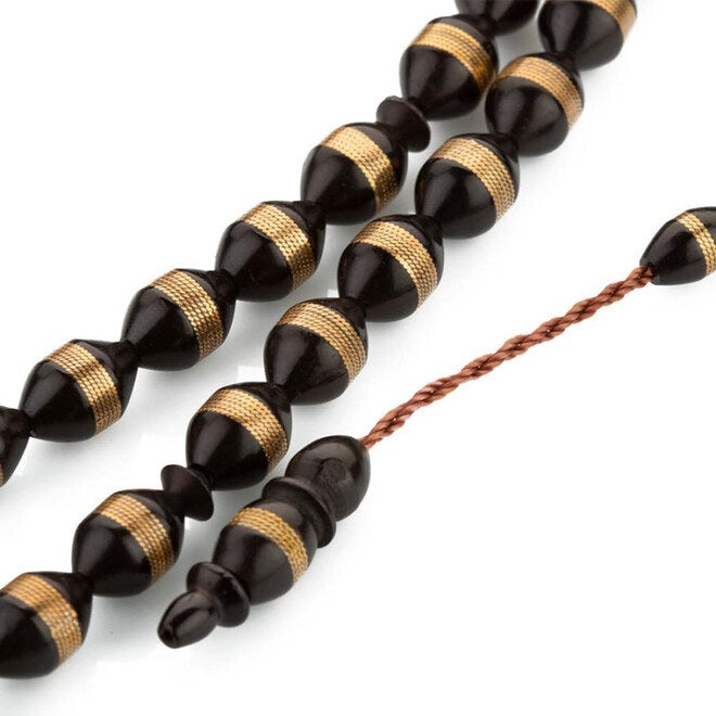 Rosary made of Kuka with Brass-wrapped beads