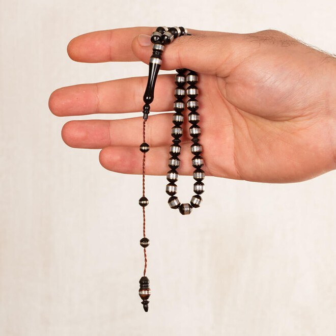 rosary made of Kuka with metal-wrapped beads