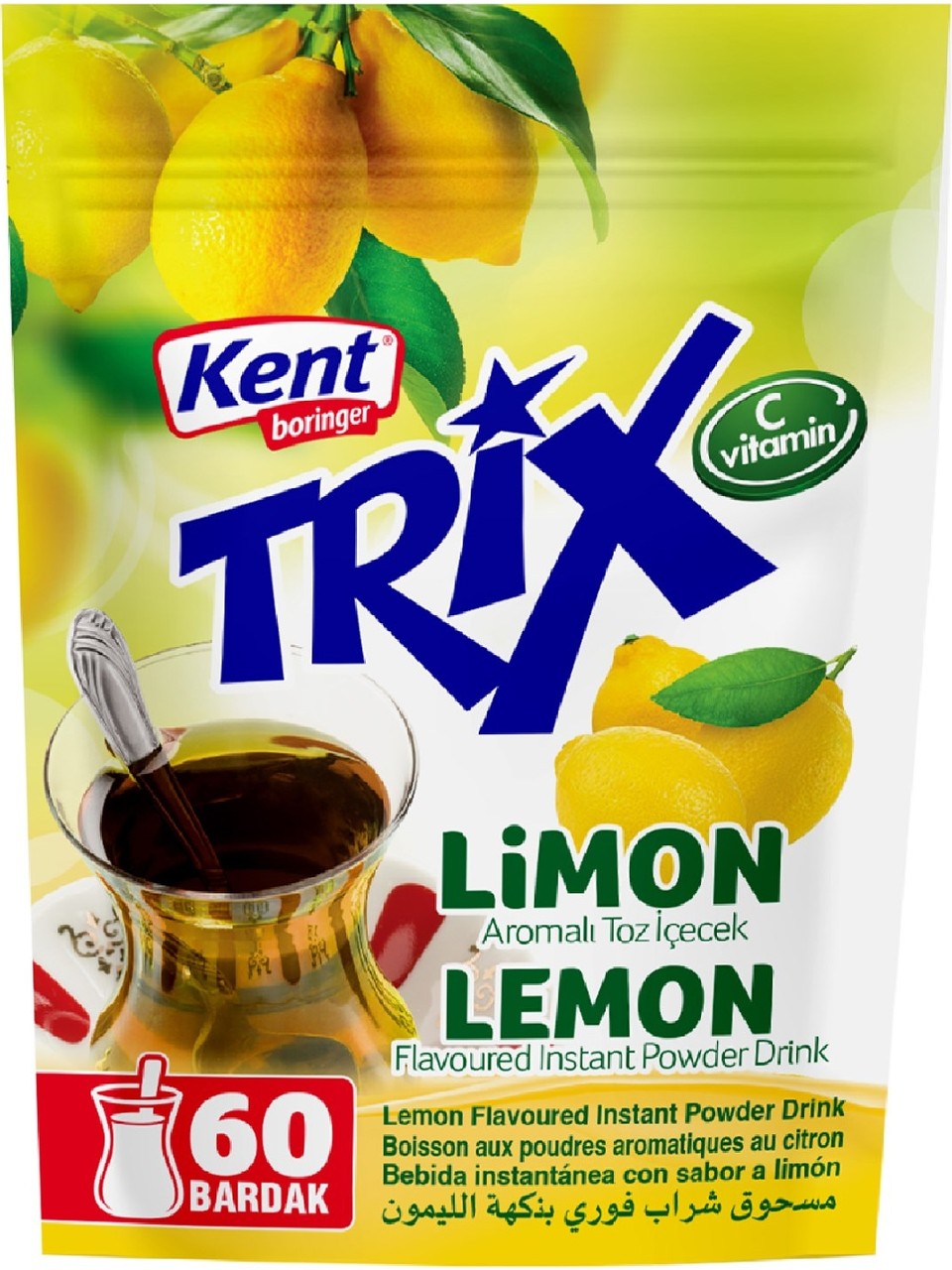 Kent Boringer Trix Lemon Flavoured Powder Drink 300 g (Pack of 12)