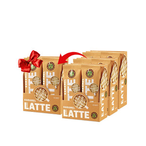 قهوة لاتيه بالكراميل الساخنة بنكهة 10 أظرف عرض 3+1