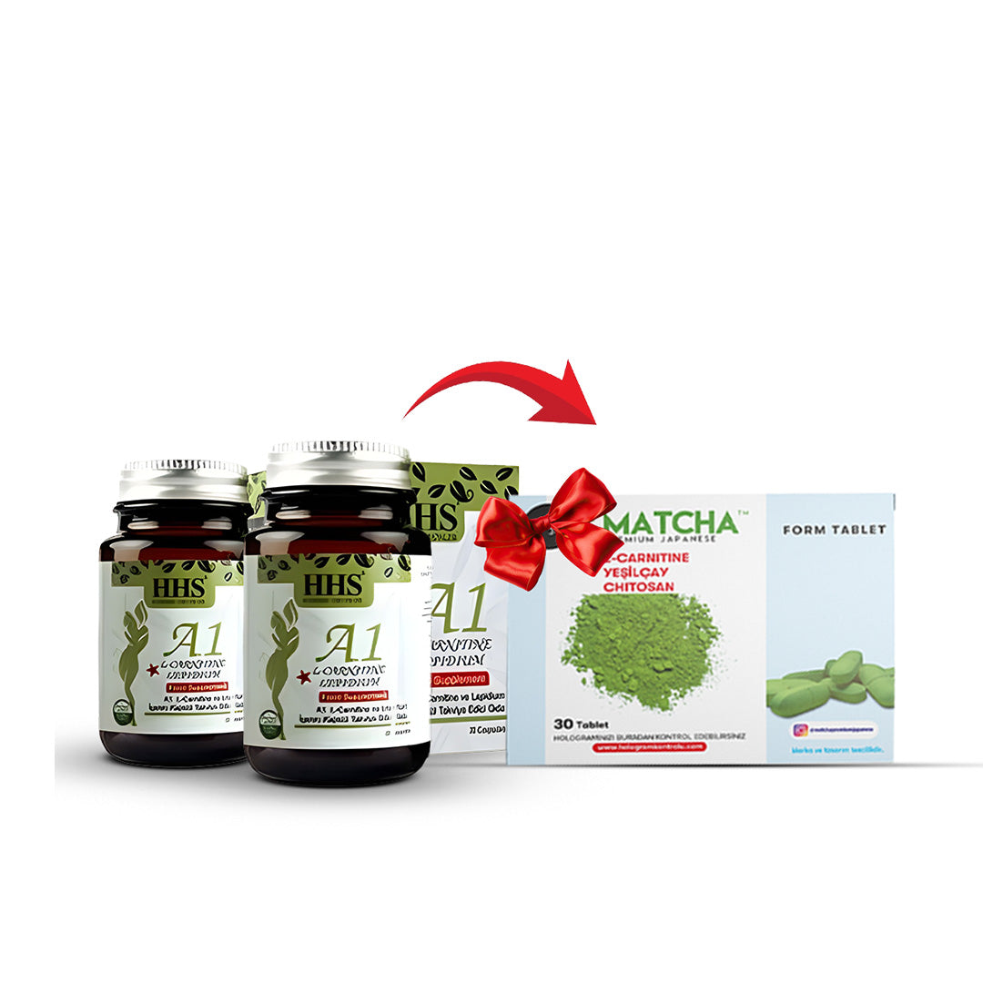 HHS كبسولات بذور الجرجير للتخسيس قطعتين + أقراص ماتشا إل-كارنتين هدية
