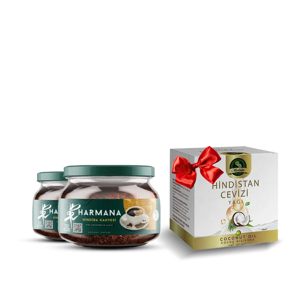 قهوة التخسيس بخلاصة الهندباء قطعتان + هدية زيت جوز الهند