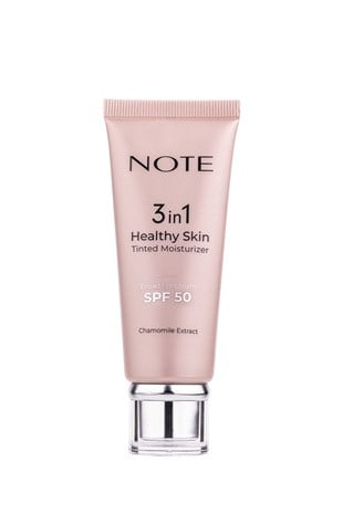 Note 3 في 1 مرطب ملون صحي للبشرة بعامل حماية من الشمس SPF 50 كريم تفتيح موحد للون البشرة - 00 فاتح