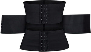 مشد الخصر على شكل الساعة الرملية مع مشابك - مشد لاتكس