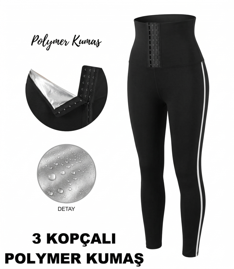 ليجنز حراري نسائي بخصر مرتفع للغاية مع إغلاق بخطاف وعروة، ليجنز حراري كورسيه بثلاث مراحل