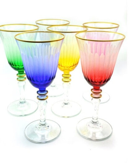 6 Piece Mixed Color Water Set