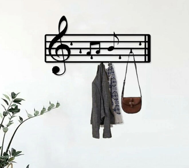 Decorative metal wall hanger - musical keys