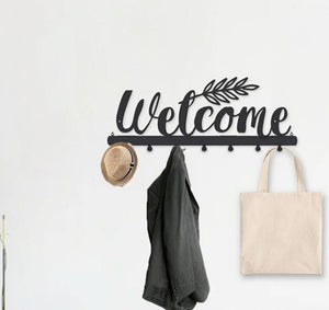 Decorative metal wall hanger - welcome word