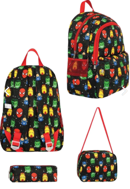 Chantaky Dinosaur Printed Primary School Bag Set with Lunch Bag and Pencil Case - 6