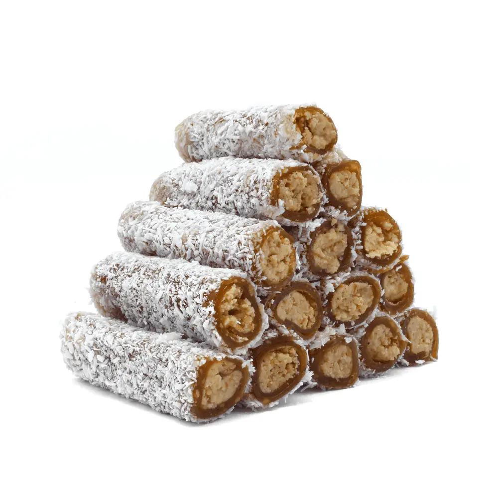 Doğa Pestil Coconut and Hazelnut Paste Wrapped in Dried Mulberry Fruit Leather - 2