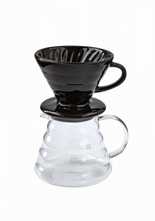 Coffee Brewing Set - Black (dripper + 600 Ml Coffee Jug) - 1