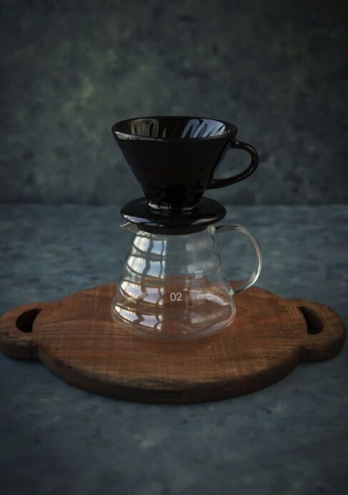 Coffee Brewing Set - Black (dripper + 600 Ml Coffee Jug) - 2