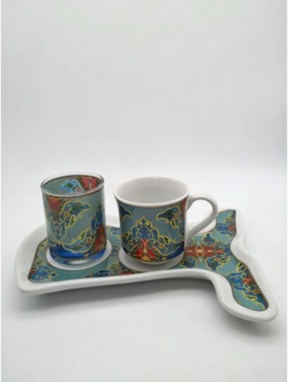 Coffee cup set for one person - 3 pieces - 1