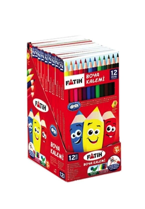 Coloring pencils package - 12 boxes from Fatih brand - 1