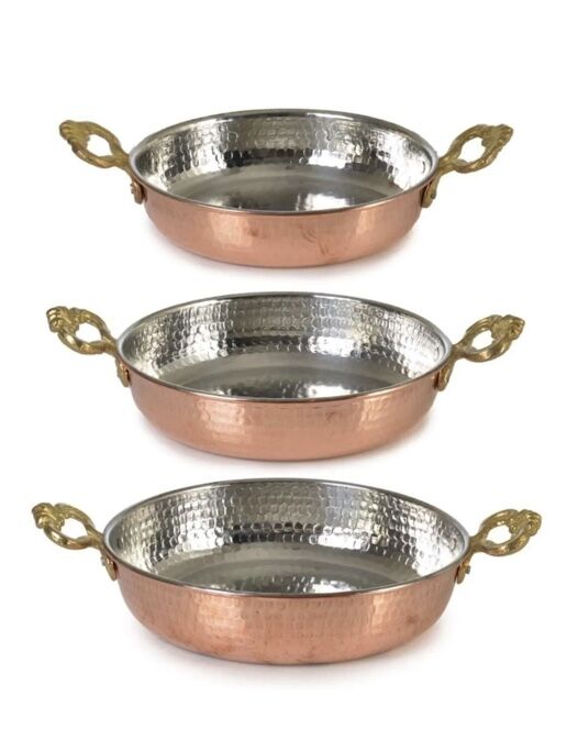 Copper Pan Set 3 Pieces - 1