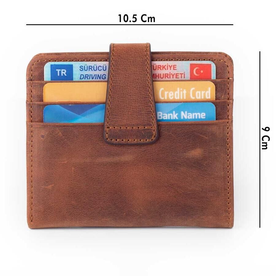 Customizable Classic Leather Men Wallet - Brown - 4