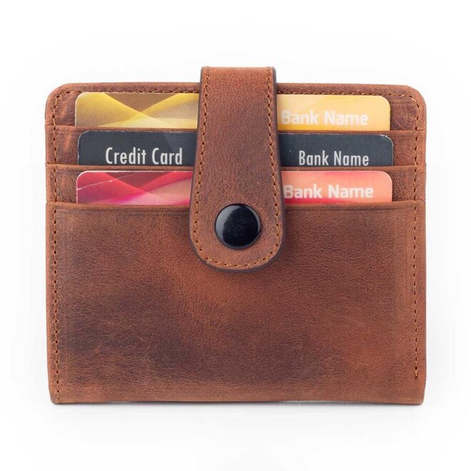 Customizable Classic Leather Men Wallet - Brown - 5