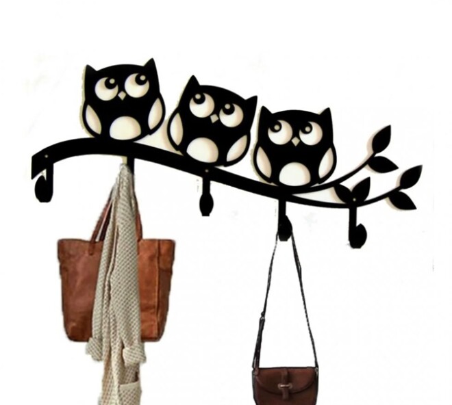 Decorative Metal Wall Hanger - Owl Shape - 1