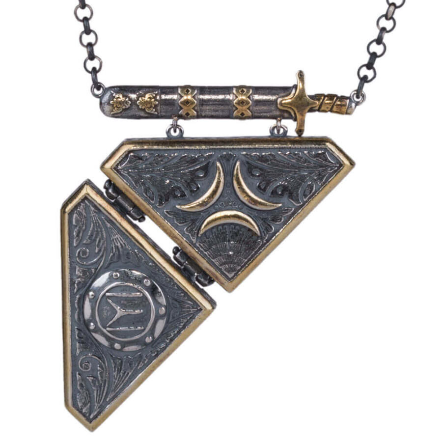 Diriliş Ertuğrul Double Sided Silver Amulet Necklace - 3