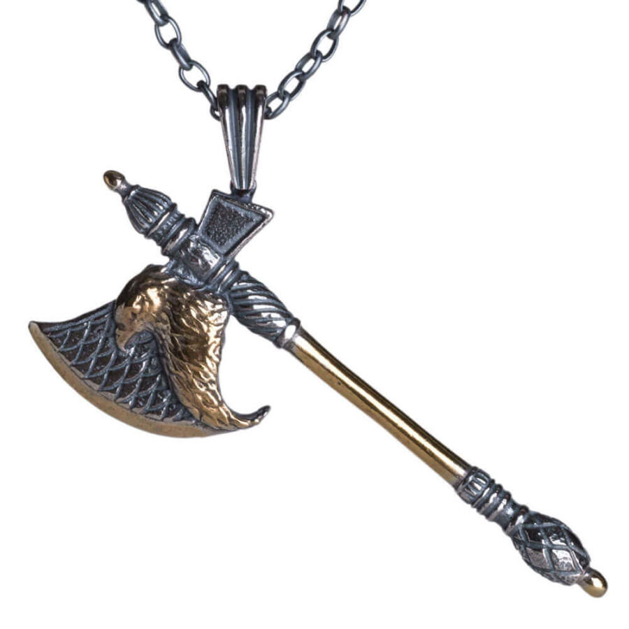 Diriliş Ertuğrul Hawk Figured Double-Sided Turgut Alpine Ax Necklace - 1