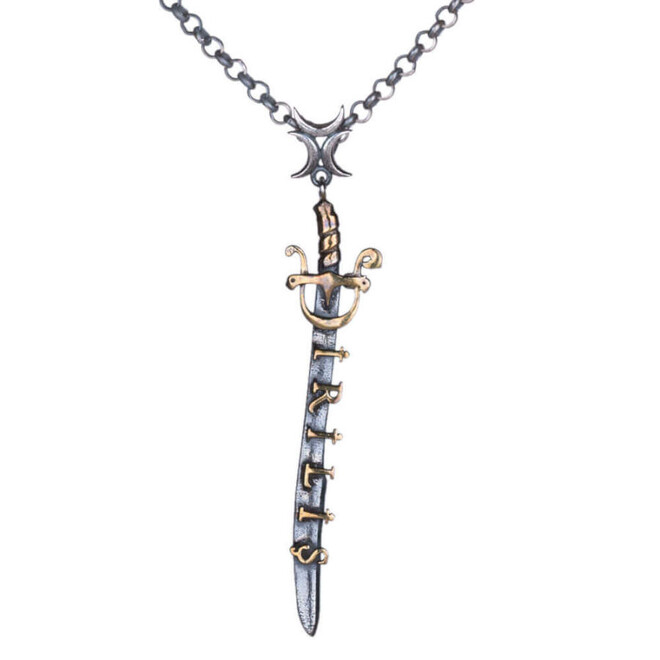 Diriliş Ertuğrul Silver Color Three Crescent Ertuğrul Sword Necklace - 1