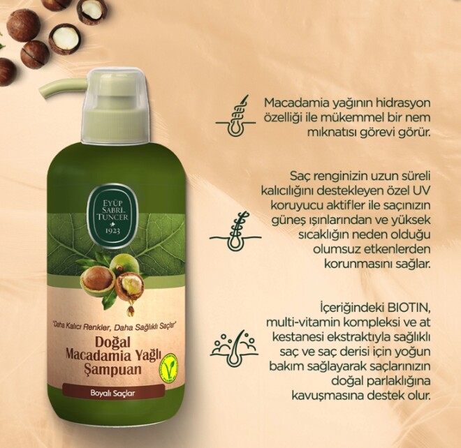 Doğal Macadamia Yağlı Şampuan 600 ml - 5