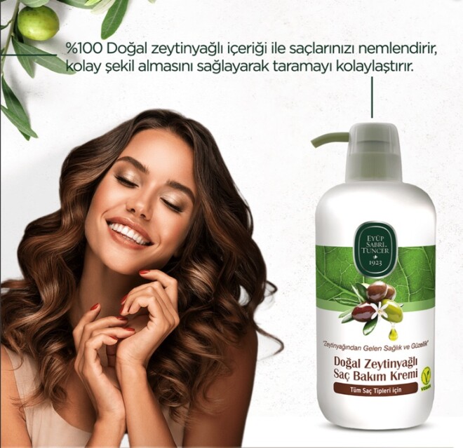 Doğal Zeytinyağlı Saç Kremi 600 ml - 5