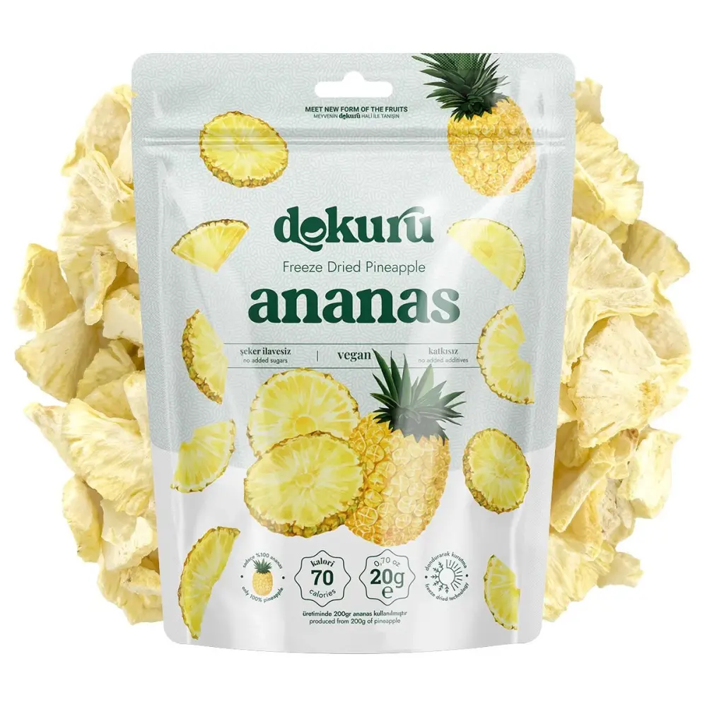 Dokuru Ananas Kuru Meyve Cipsi - 20gr - 1