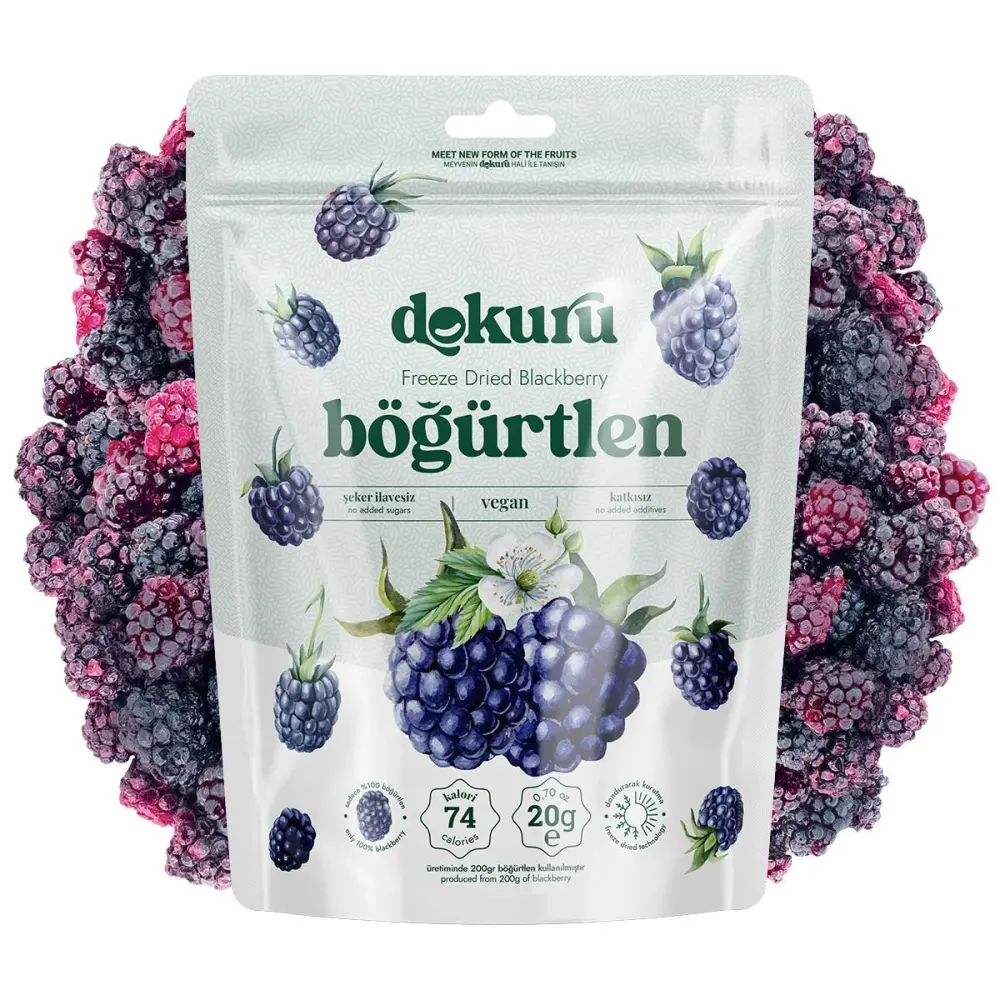 Dokuru Böğürtlen Kuru Meyve Cipsi - 20gr - 1