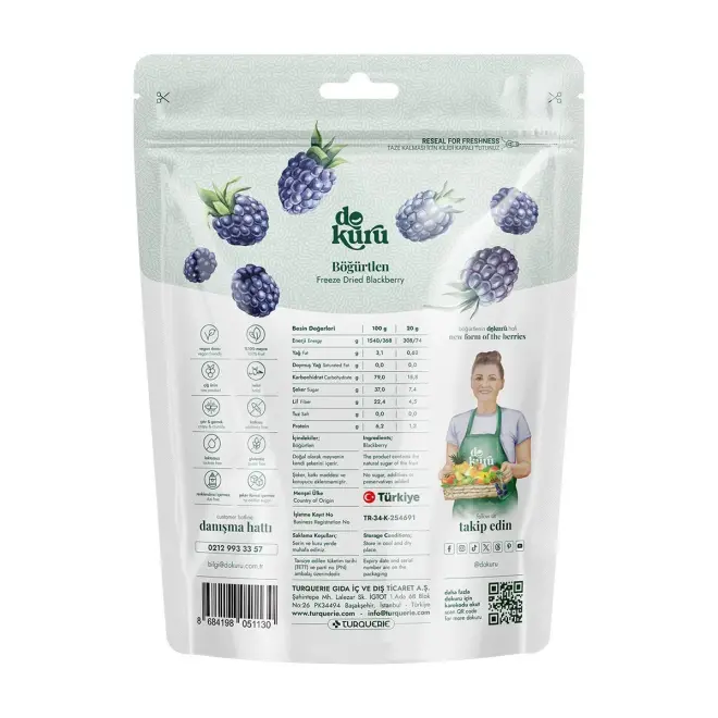 Dokuru Freeze-Dried Blackberry Chips - 20g - 3