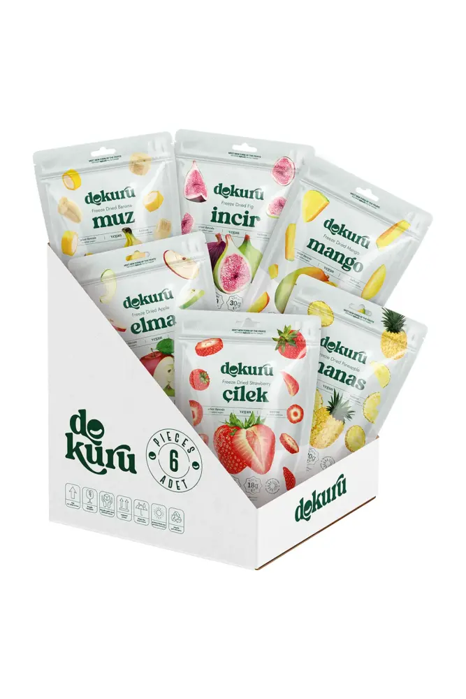 dokuru Freeze Dried Kuru Meyve 6'lı Tanışma Paketi - 1