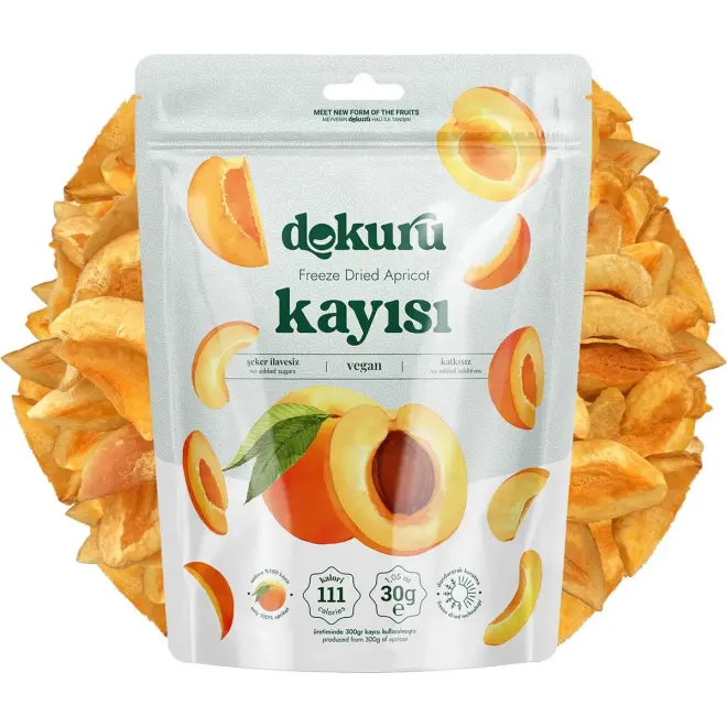 Dokuru Kayısı Kuru Meyve Cipsi - 30gr - 1