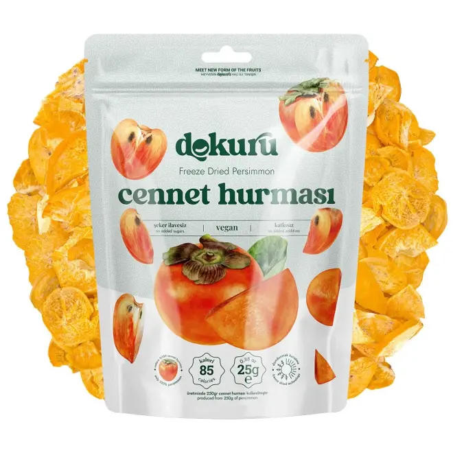 Dokuru Persimmon Freeze-Dried Fruit Chips - 25g - 1