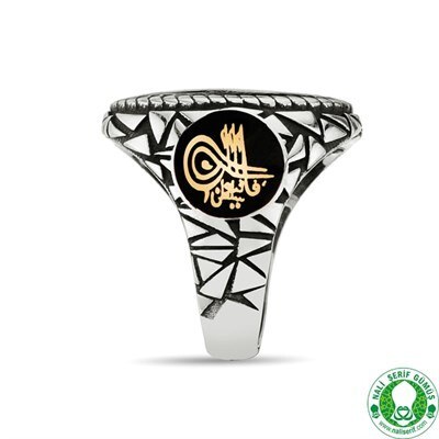 Double Headed Eagle Seljuk State Coat of Arms 925 Sterling Silver Men's Ring - 3