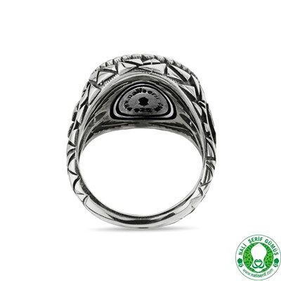 Double Headed Eagle Seljuk State Coat of Arms 925 Sterling Silver Men's Ring - 4