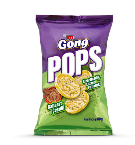 Eti Gong Pops Baharatlı Mısır Patlağı 80 g 10 adet - 1