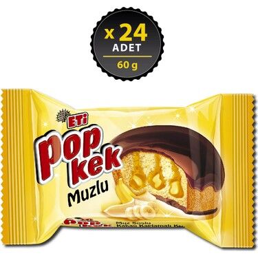 Eti Popkek with banana flavour 60g 24 pcs - 1