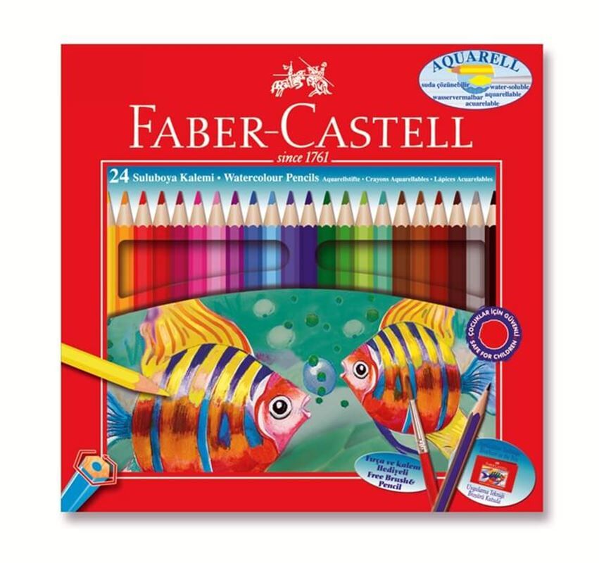 Faber Castel 24 Renk Aquarel Boya Kalemi Karton Kt 110624 - 1