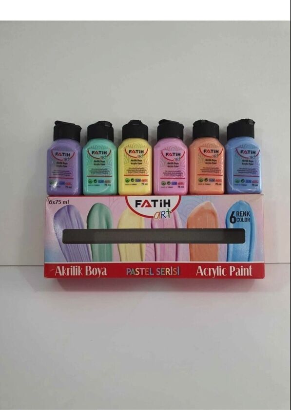 Fatih 6'lı Pastel Renkler75 Ml . Akrilik Boya - 1