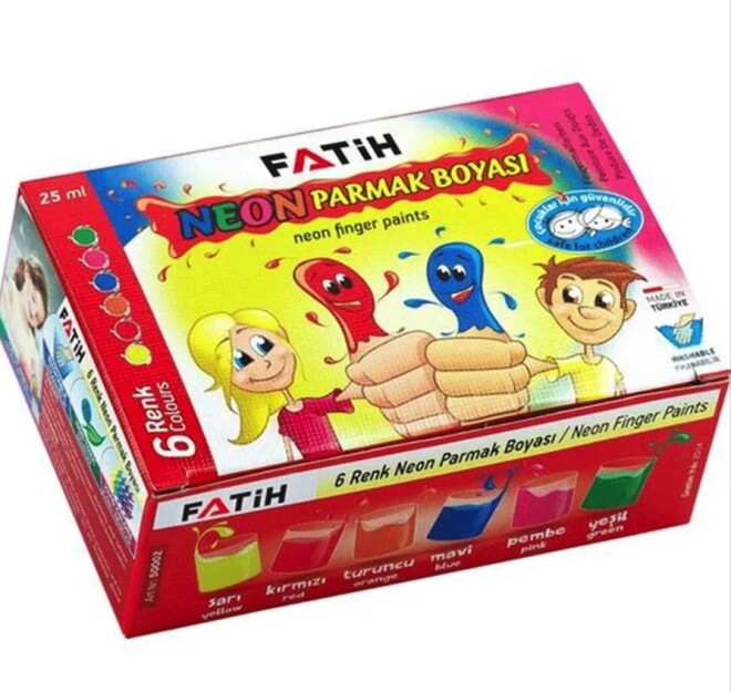 Fatih Neon Parmak Boyası 6 Renk - 2